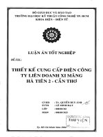 luận văn kỹ thuật điện, điện tử thiết kế cung cấp điện công ty liên doanh xi măng hà tiên 2 - cần thơ