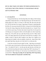 THỰC TRẠNG  HUY ĐỘNG VỐN TRONG KINH DOANH của agribank quế võ bắc ninh