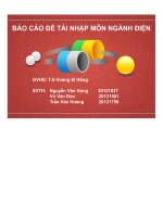 đề tài nhập môn ngành điện