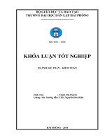 hoàn thiện tổ chức kế toán chi phí sản xuất và tính giá thành sản phẩm tại công ty cổ phần may trường sơn ﻿