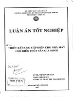 luận văn kỹ thuật điện, điện tử thiết kế cung cấp điện cho nhà máy chế biến thủy sản gia minh
