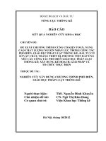 Đề xuất chương trình củng cố kiện toàn, nâng cao chất lượng nguồn nhân lực trong công tác phổ biến, giáo dục pháp luật thống kê đầu tư cơ sở vật chất trang thiết bị phương tiện đáp ứng yêu cầu công tác phổ biến giáo dục pháp luật thống kê