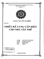 luận văn kỹ thuật điện, điện tử thiết kế cung cấp điện cho nhà tập thể