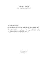 Thử nghiệm dự báo dân số theo phương pháp thành phần