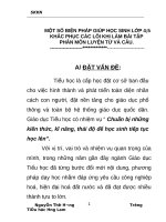 một số biện pháp khắc phục lỗi thường gặp trong phân môn luyện từ và câu ở lớp 4