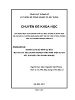 Vận dụng một số phương pháp dự báo thống kê ngắn hạn để dự báo xu hướng biến động một số chỉ tiêu cơ bản trong khu vực doanh nghiệp năm 2010