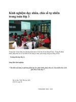 SKKN Kinh nghiệm dạy nhân, chia số tự nhiên trong toán lớp 3