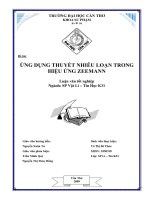 luận văn sư phạm vật lý ứng dụng thuyết nhiễu loạn trong hiệu ứng zeemann