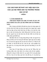 SKKN: Giải pháp phát huy hiệu quả câu lạc bộ Tiếng Anh