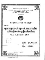 luận văn kỹ thuật điện, điện tử quy hoạch cải tạo lưới điện quận tân bình giai đoạn 2003-2010