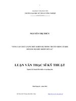 Nâng cao chất lượng điều khiển hệ thống truyền động có khe hở bằng bộ điều khiển mờ lai  Nguyễn Thị Thủy.