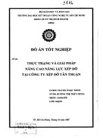 LUẬN văn QUẢN TRỊ KINH DOANH thực trạng và giải pháp nâng cao năng lực xếp dỡ tại công ty xếp dỡ tân thuận