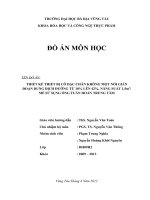 THIẾT kế THIẾT bị cô đặc CHÂN KHÔNG một nồi GIÁN đoạn DUNG DỊCH ĐƯỜNG từ 10% lên 42%, NĂNG SUẤT 1,5m3 TRÊN mẻ sử SỤNG ỐNG TUẦN HOÀN TRUNG tâm