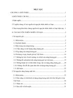 báo cáo thực tập cơ sở nguồn tài nguyên thiên nhiên vô hạn