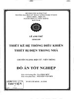 thiết kế hệ thống điều khiển thiết bị điện trong nhà
