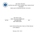 Vài phân phối xác suất thông dụng