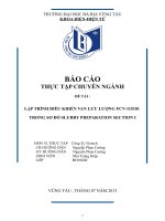 BÁO CÁO THỰC TẬP VỀ LẬP TRÌNH VÀ ĐIỀU KHIỂN VAN LƯU LƯỢNG FCV 115101