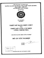 luận văn kỹ thuật điện, điện tử thiết kế mạng điện 110kv và thiết kế cung cấp điện công trình nhà