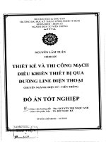 thiết kế và thi công mạch điều khiển thiết bị qua đường line điện thoại.