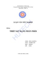 luận văn kỹ thuật điện, điện tử thiết kế mạng phân phối