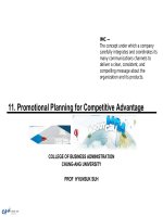 promotional planning for competitive advantage