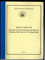 TÀI LIỆU ÔN THI CAO HỌC Y TẾ CÔNG CỘNG MÔN TOÁN CAO CẤP