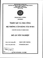 luận văn kỹ thuật điện, điện tử thiết kế và thi công hệ thống cân băng tải 10kg
