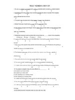 Bài tập trắc nghiệm anh văn có đáp án