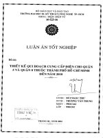 luận văn kỹ thuật điện, điện tử thiết kế qui hoạch cung cấp điện cho quận 5 và quận 8 thuộc thành phố hồ chí minh đến năm 2010