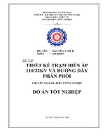 luận văn kỹ thuật điện, điện tử thiết kế trạm biến áp 110kv - 22kv và đường dây phân phối