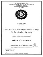 luận văn kỹ thuật điện, điện tử thiết kế cung cấp điện cho xí nghiệp ổn áp và dây cáp điện - tạ thành long