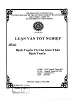 định tuyến và các giao thức định tuyến
