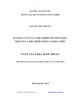 sử dụng vi sử lý, vi điều khiển để nhận dạng tham số và điều khiển động cơ một chiều