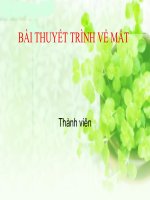 Bài thuyết trình về cấu tạo mắt