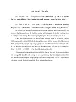 Luận văn: PHÂN TÍCH LỢI ÍCH CHI PHÍ DỰ ÁN XÂY DỰNG  TỔ HỢP CÔNG NGHIỆP SẢN XUẤT ALUMIN  NHÂN CƠ TỈNH ĐĂKNÔNG