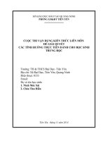 BÀI THI KIẾN THỨC LIÊN MÔN SINH ĐỊA  TẠI SAO TRANG TRÍ NHÀ Ở BẰNG CÂY CẢNH VÀ HOA  SẼ LÀM CHO NHÀ Ở MÁT MẺ HƠN, KHÔNG KHÍ TRỞ NÊN  TRONG LÀNH HƠN