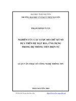 nghiên cứu các lược đồ chữ ký số dựa trên hệ mật rsa, ứng dụng trong hệ thống tiền điện tử