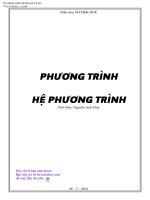 MỘT SỐ PHƯƠNG PHÁP GIẢI HỆ PHƯƠNG TRÌNH HAY