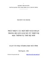 phát hiện các đột biến đảo đoạn trong hệ gen giải mã từ thiết bị đọc trình tự thế hệ mới