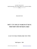 thủy vân thuận nghịch sử dụng phép biến đổi mở rộng hiệu