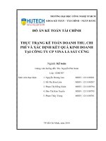thực trạng kế toán doanh thu, chi phí và xác định kết quả kinh doanh tại công ty cp vina lá sắt cứng