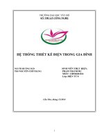 Hệ thống thiết kế điện trong gia đình