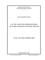 cấu trúc một công trình bách khoa về văn hóa cổ truyền các dân tộc việt nam