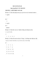 bài tập cơ bản của matlab