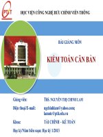 giáo trình kiểm toán căn bản