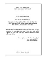 Xây dựng bộ công cụ thoe dõi và đánh giá thực hiện chiến lược phát triển thống kê Việt Nam giai đoạn 20112020 và tầm nhìn đến năm 2030