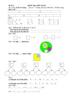 Bộ đề kiểm tra môn toán lớp 1 học kì 1 năm học 2014  2015