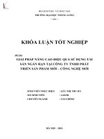 i pháp nâng cao hiệu quả sử dụng tài sản ngắn hạn tại công ty tnhh phát triển sản phẩm mới - công nghệ mới