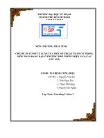 cơ sở lý luân của một số thuật toán có trong môn toán đang dạy ở trường phổ thông hiện nay