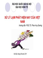 Báo cáo XỬ LÝ LẠM PHÁT HIỆN NAY CỦA VIỆT NAM